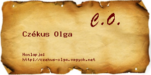 Czékus Olga névjegykártya