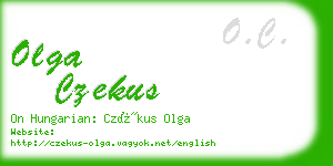 olga czekus business card